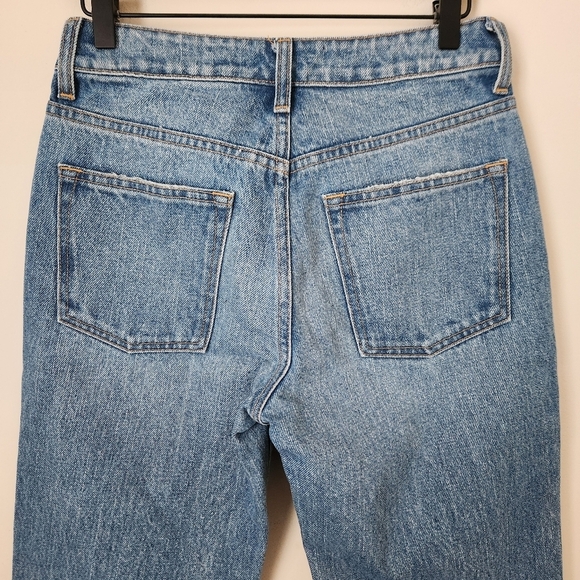 NWT Brandon Maxwell | Scooped Waist Straight Leg Jeans in Trinity Wash - Size 26 - Picture 7 of 13